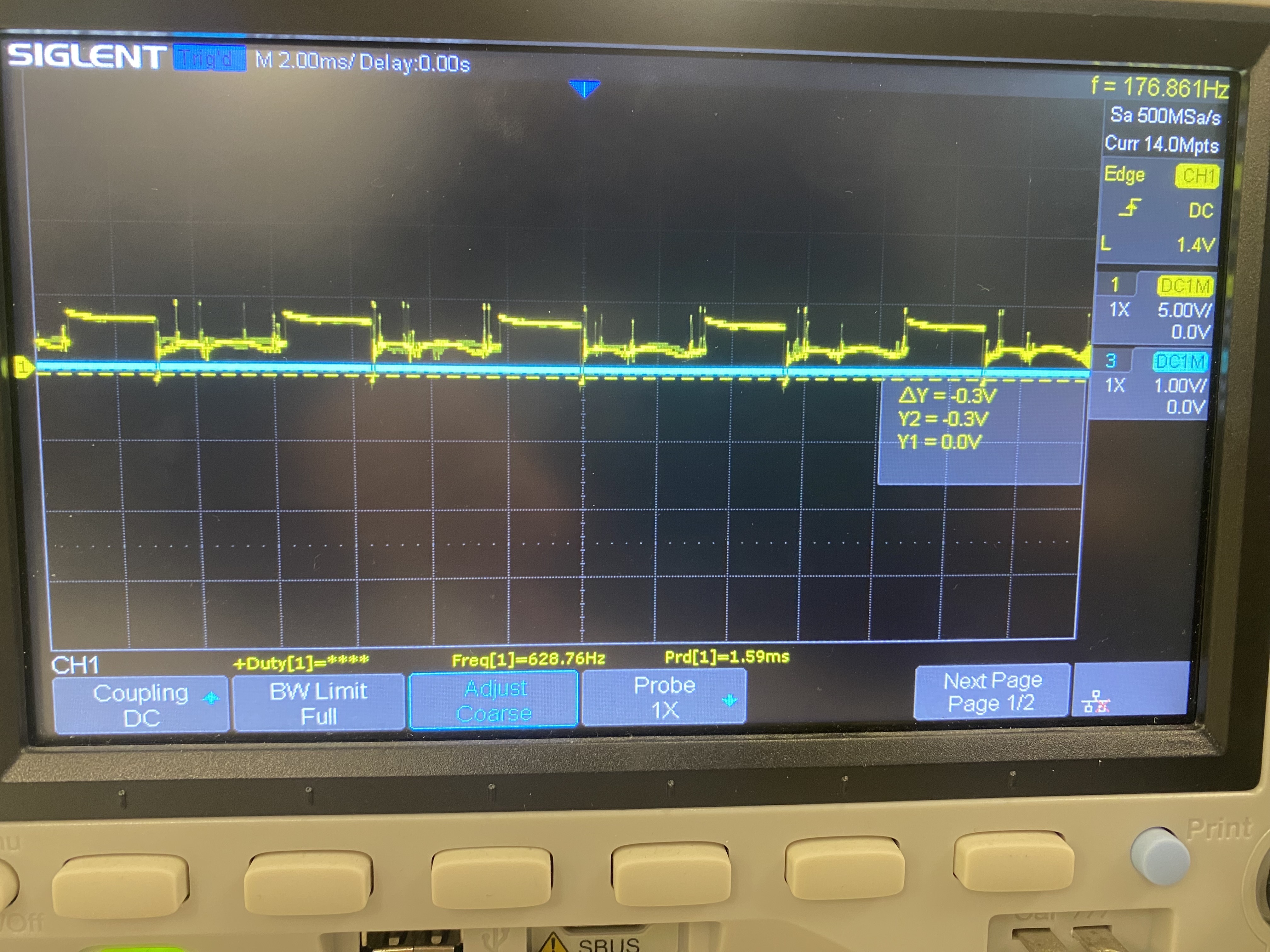 noisy oscilloscope