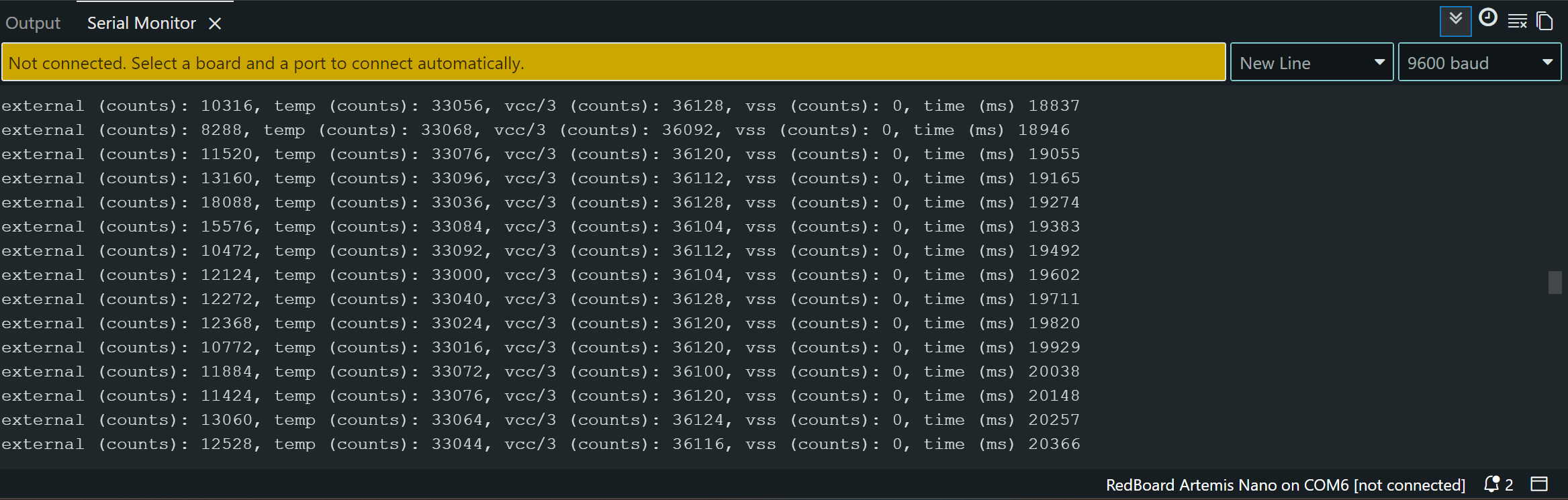 Analog Read Temperature
